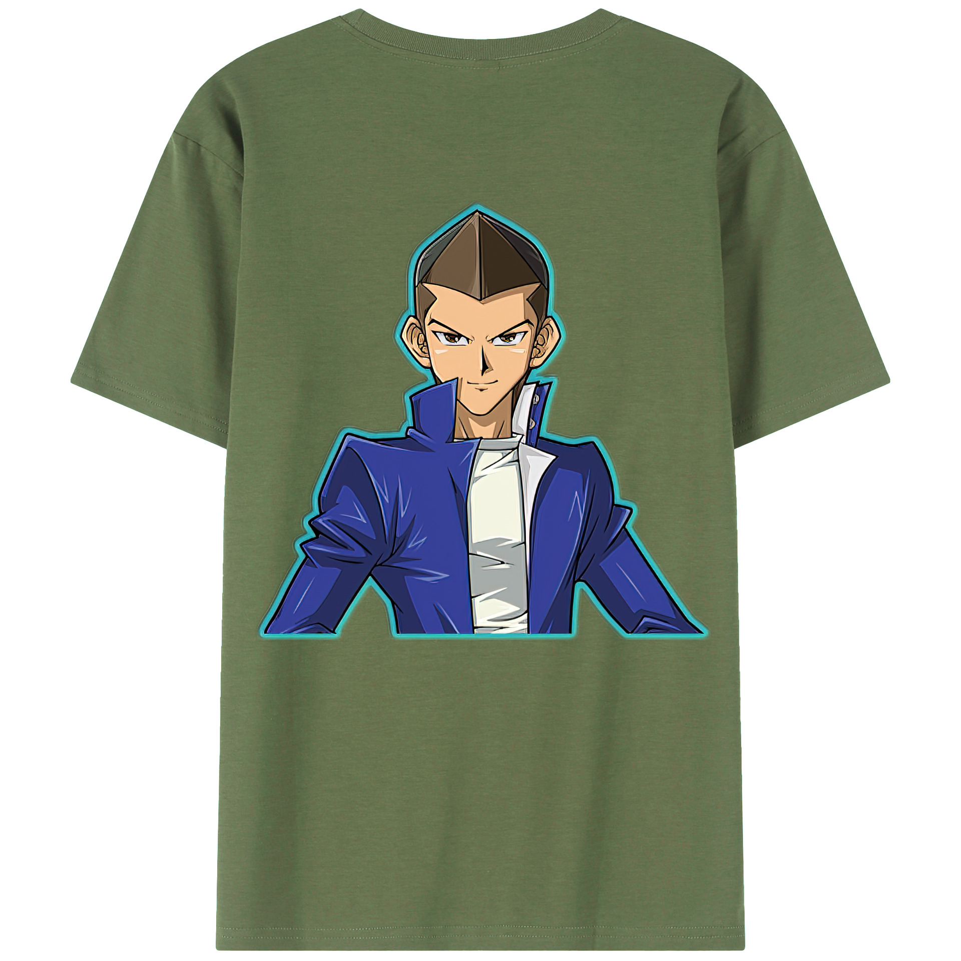（画像用） 遊☆戯☆王 Yu-Gi-Oh! 綿100％ メンズ半袖Tシャツ（バックプリント） 通気性